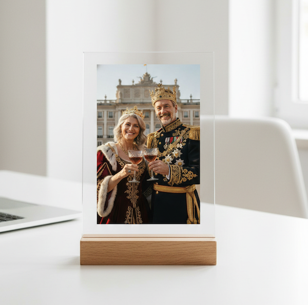 Acrylic glass print with LED