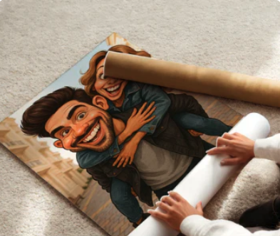 Unframed poster shipped rolled in a sturdy tube